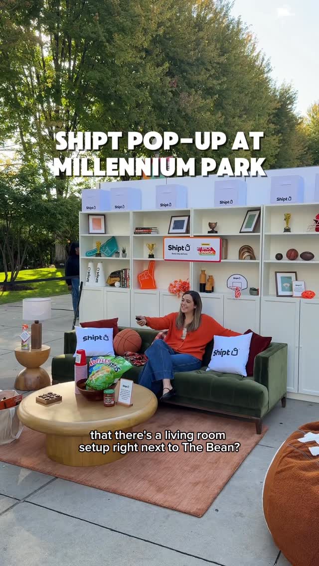 Instagram post by @kayleejochicago for Shipt. Caption reads: @Shipt just turned Millennium Park into the....