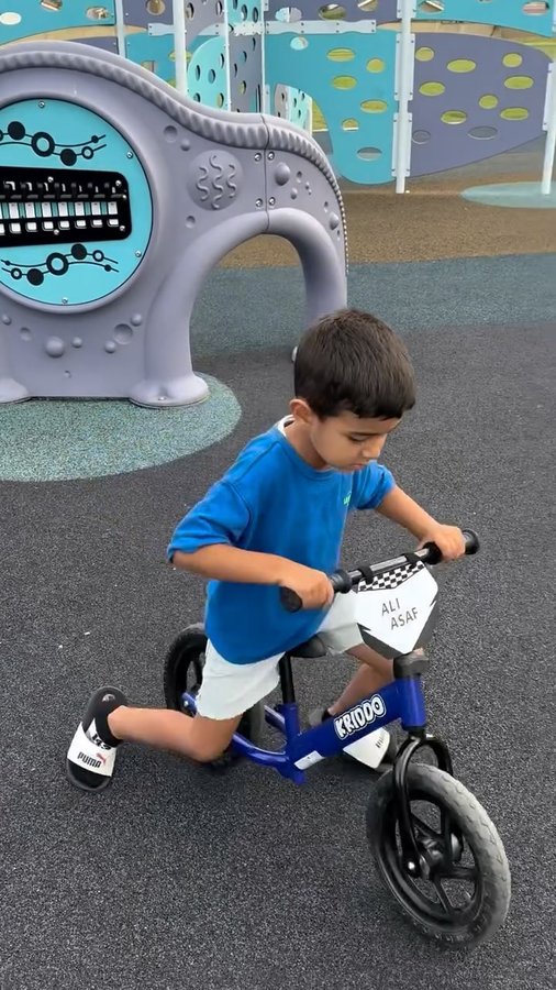 Instagram post by @bebekolog_ for KRIDDO. Caption reads: ✨ Watching my little one ride the KRIDDO 12”....