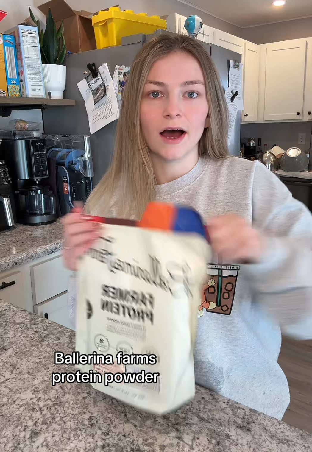 TikTok post by @carissaaalynnn for Ballerina Farm. Caption reads: [...] I’m obsessed with the maple cinnamon....