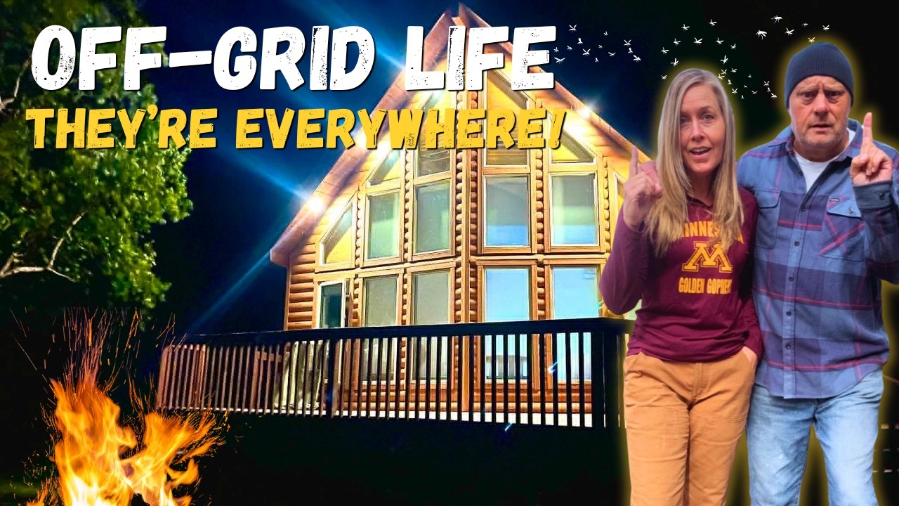 YouTube post by @TheBorderHookups for LiTime. Caption reads: Living Off-Grid in Northern Ontario Canada.
