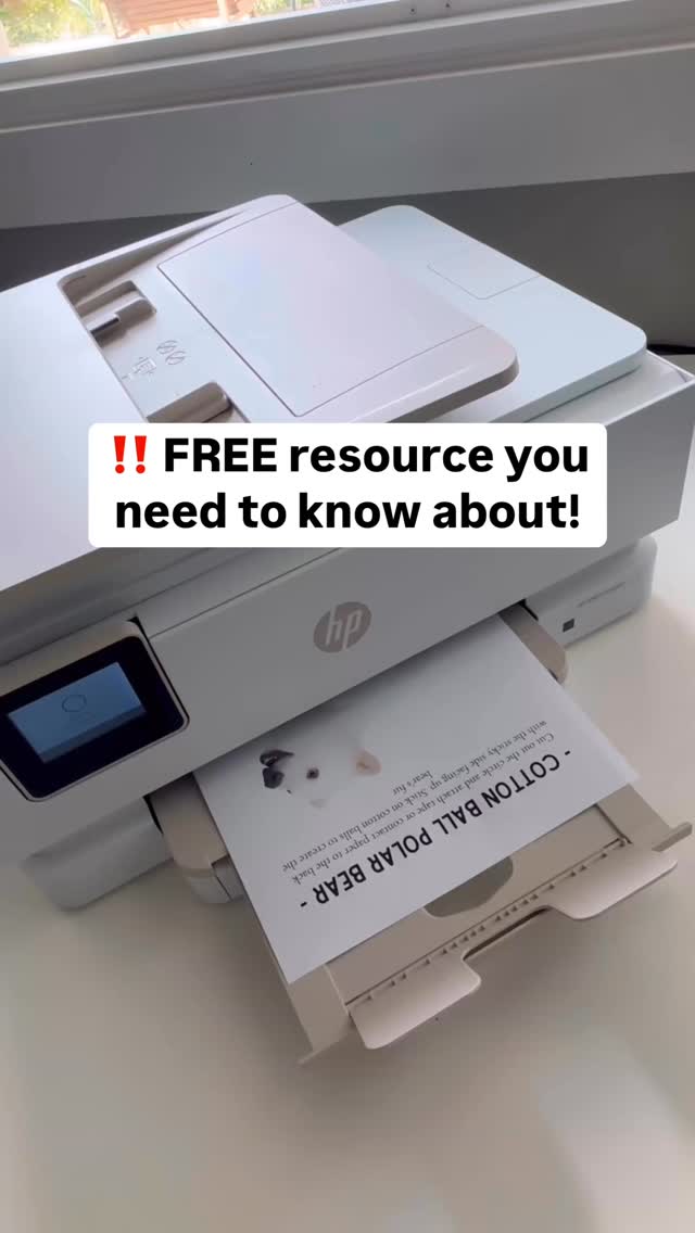 Instagram post by @ohhappyplayday for HP. Caption reads: #AD #hpprintables @hp Have you seen our free....