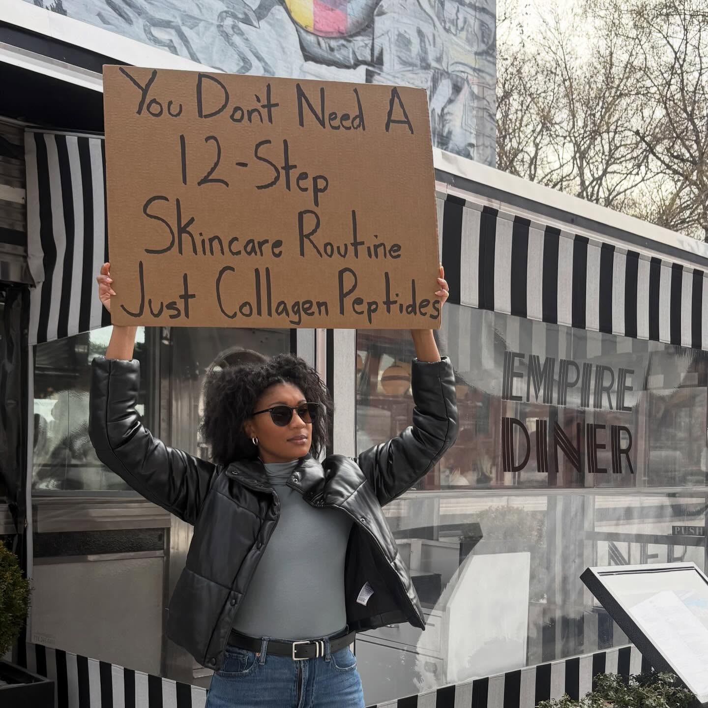 Instagram post by @dudettewithsign for Vital Proteins. Caption reads: @VitalProteins is opening a diner to support those....