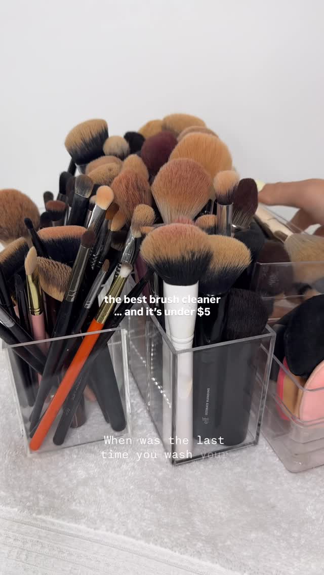 Instagram post by @meliscifcili for Dawn. Caption reads: The cheapest brush cleaner I’ve ever used… is also....