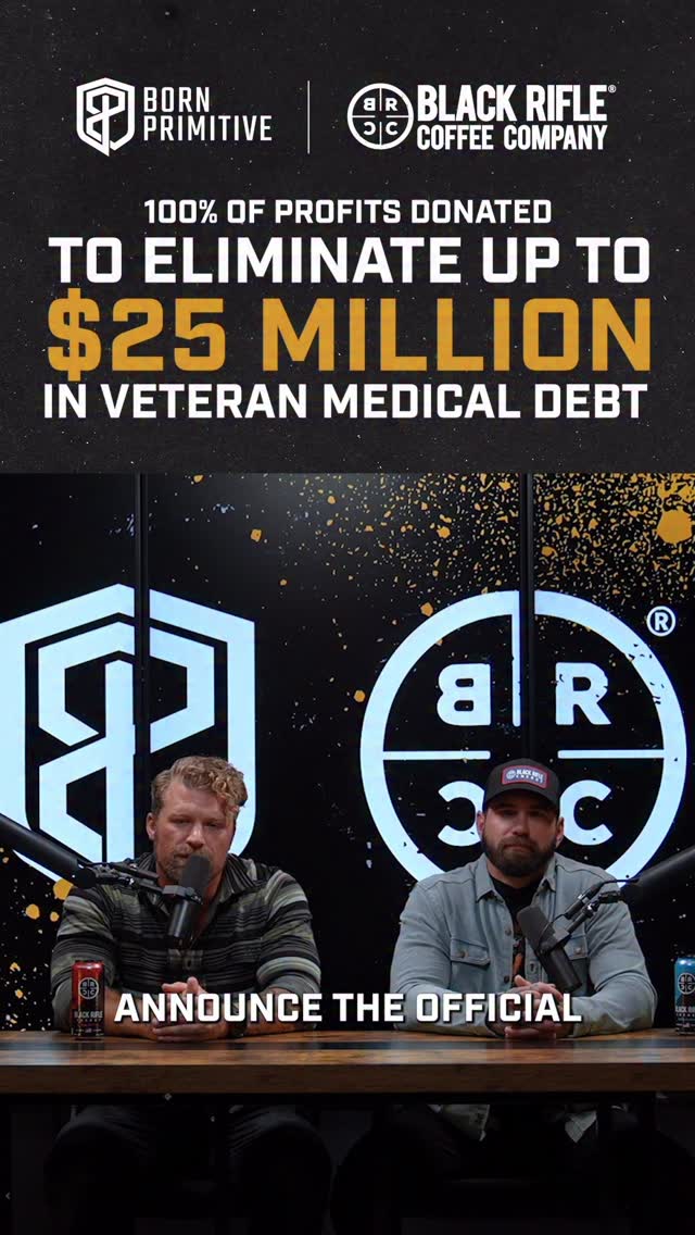 Instagram post by @bearhandlon for Black Rifle Coffee. Caption reads: Together, we’re eliminating up to $25 million in....