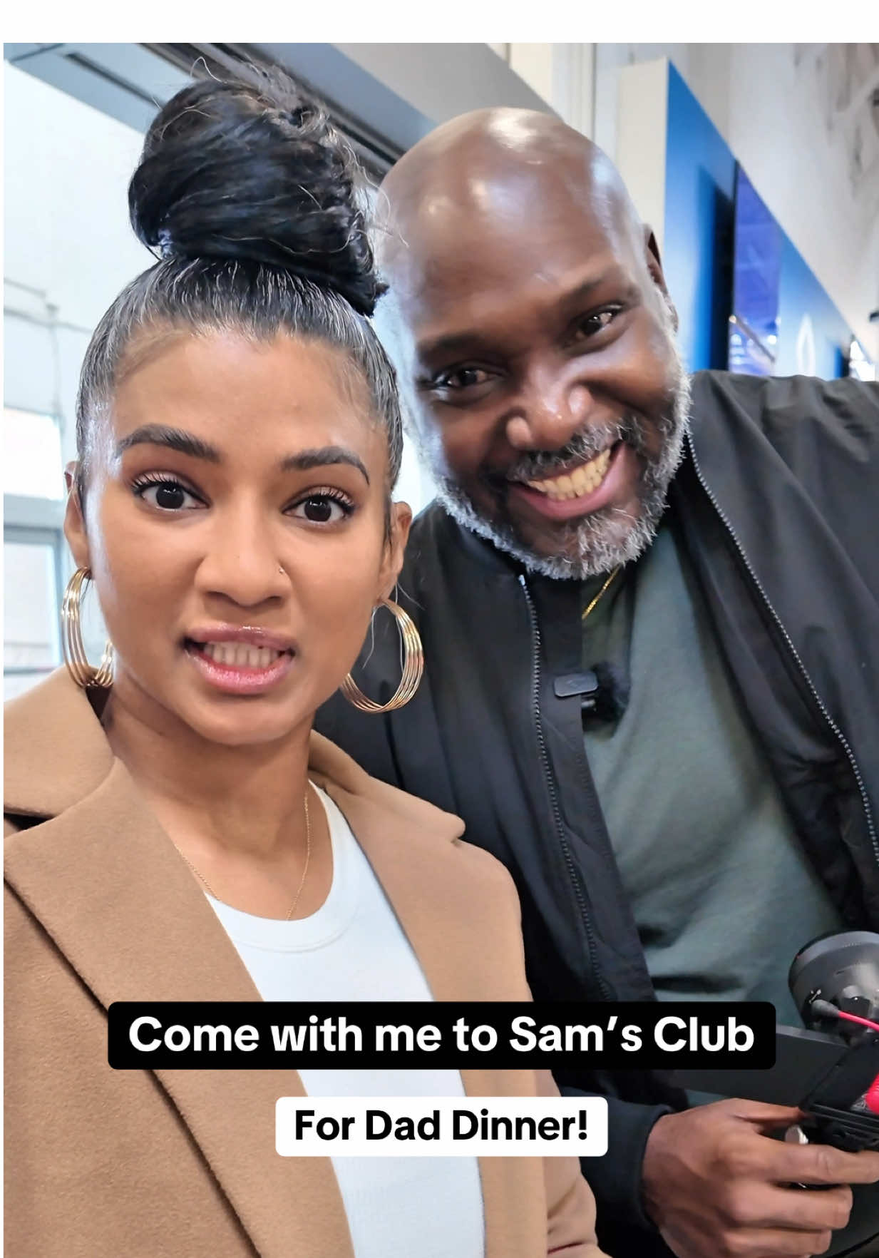 TikTok post by @mzkora for Oats Overnight. Caption reads: Dad, dinner loading 🛒 😂  Sam’s Club run for....