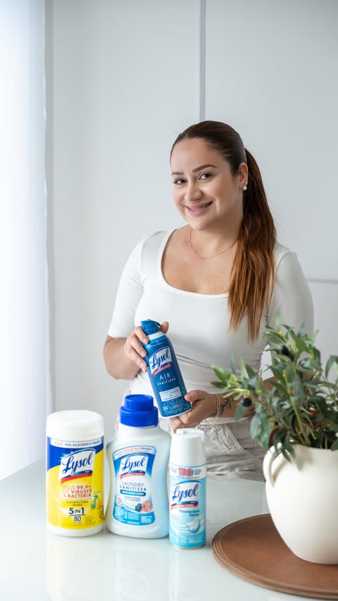 Instagram post by an influencer for SoFabMedia. Caption reads: In partnership with Lysol We’re heading into cold....