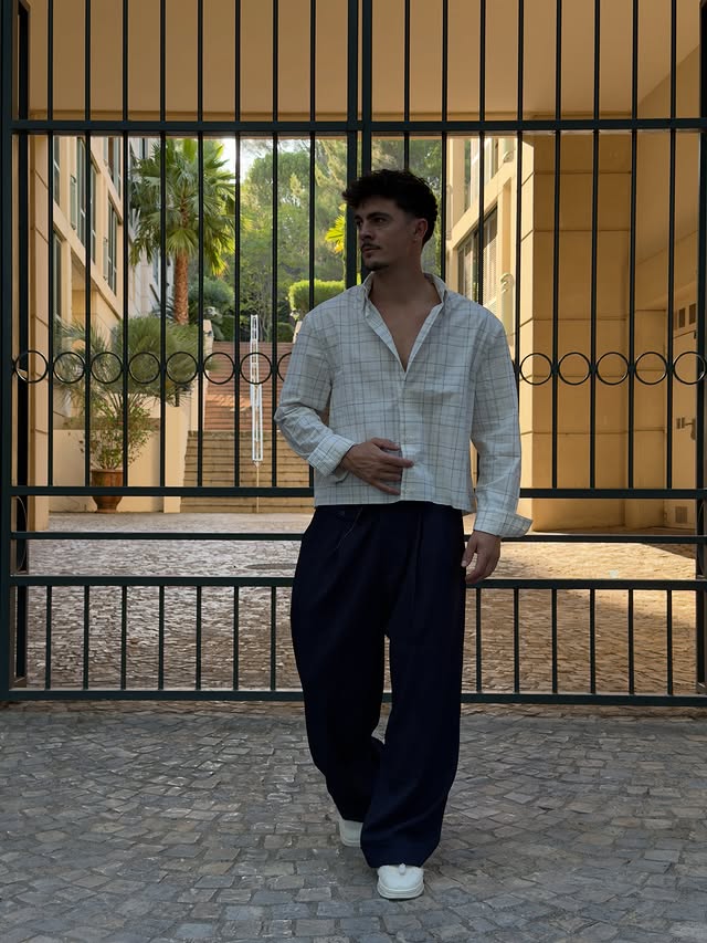 Instagram post by @simon_feraud for NovaMEN by FashionNova. Caption reads: Simple fit ✅ @novamen *collaboration réf : wide....