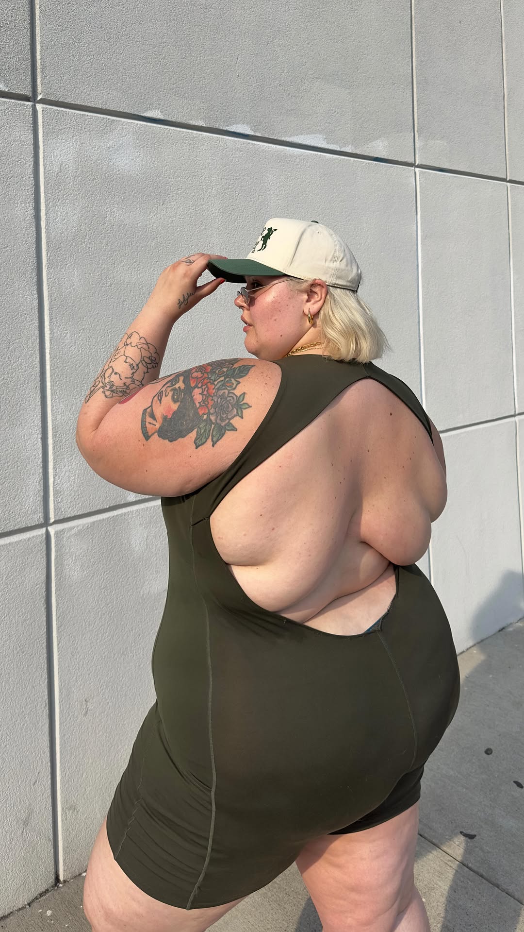 Instagram post by @theabbybible for Girlfriend Collective. Caption reads: from a practical standpoint, it’s great....