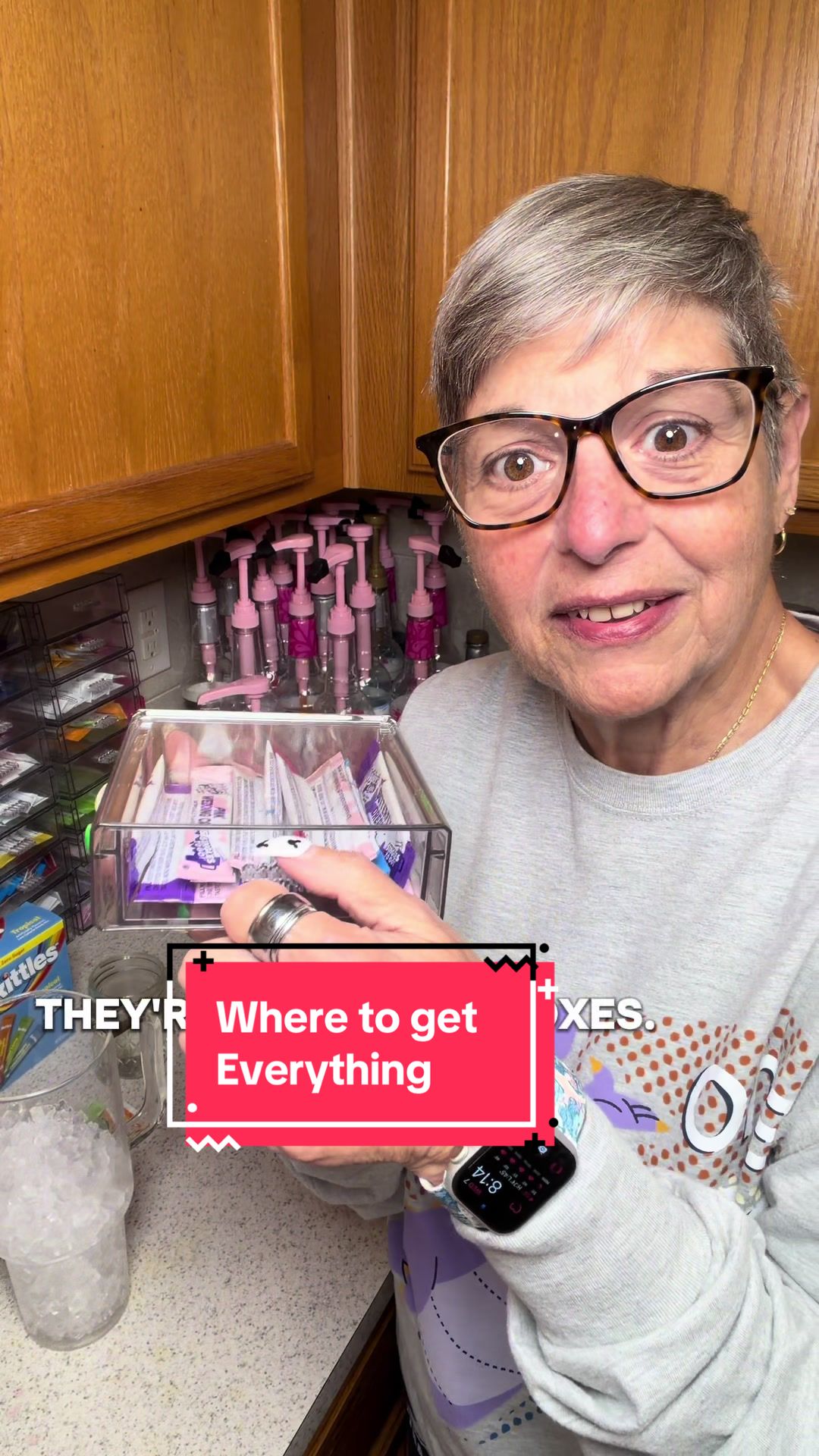 TikTok post by @carol_ubertacciohathaway for Dollar Tree. Caption reads: [...] TikTok, Hobby Lobby, Home Goods, Dollar Tree....