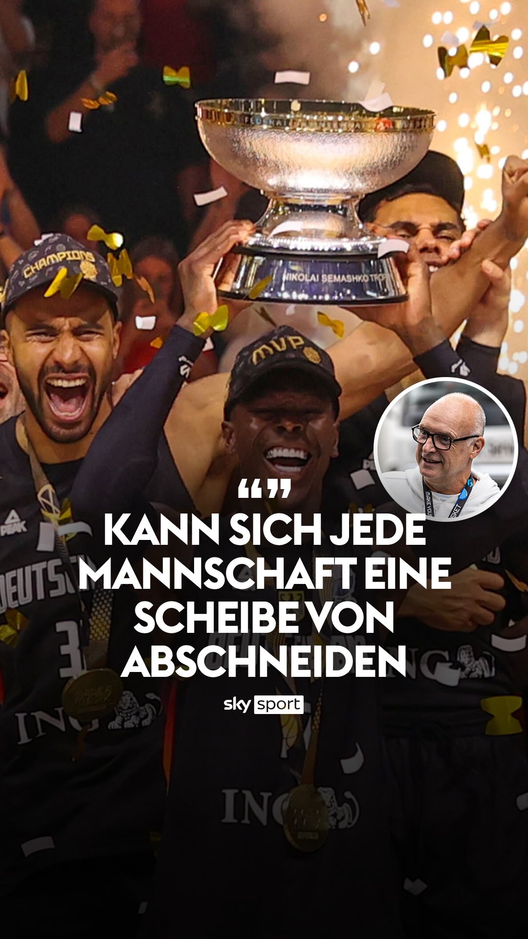 Instagram post by @buschibuschmann for Sky Sport DE. Caption reads: Dieser sensationelle Teamspirit war einfach....