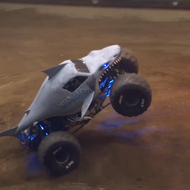 Instagram post by @bgranger2 for Monster Jam. Caption reads: @BGranger2 letting it fly in freestyle! 

He took....