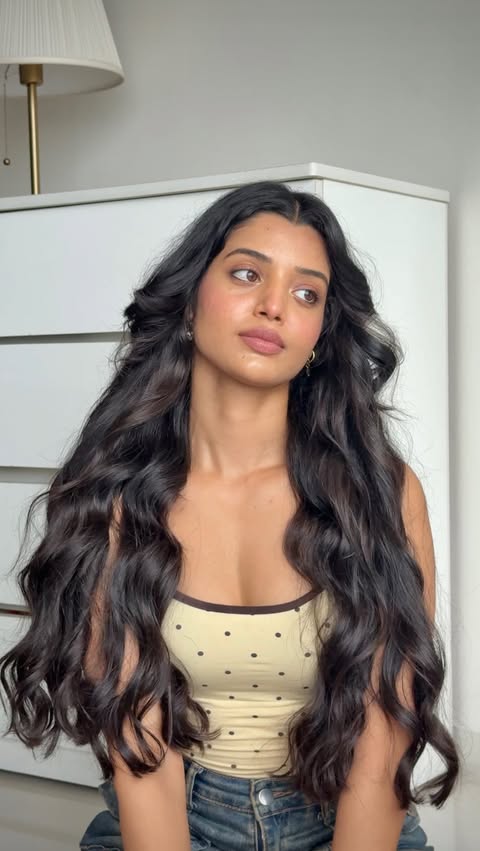 Instagram post by @harshitakarmaa for Dyson. Caption reads: How is the results? 🤎 . @dyson_india....
