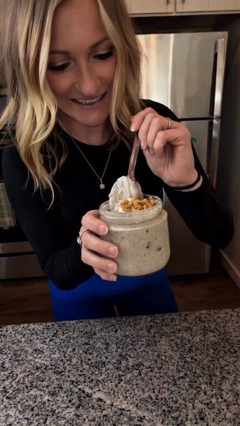 Instagram post by @alissamarie.wellness for NAKED nutrition. Caption reads: [...] Just mix milk with @nakednutrition Blueberry....