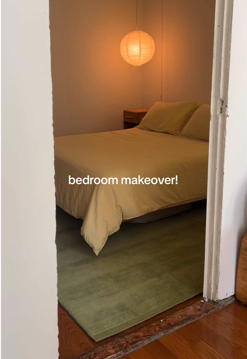 TikTok post by @aisha_farida for Revival Rugs. Caption reads: a bedroom makeover with my dream rug! @Revival....