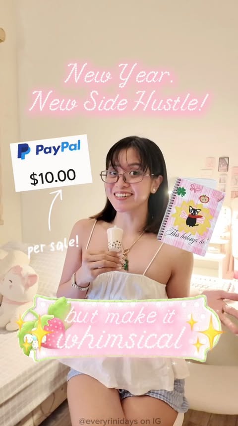 Instagram post by @everyrinidays for Printify. Caption reads: — EPISODE 9: New Year, New Side Hustle....