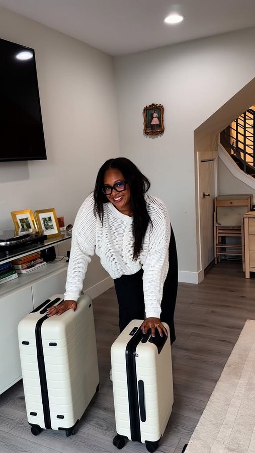 Instagram post by @cierrarene_ for Away. Caption reads: saving my marriage one day at a time with @away....