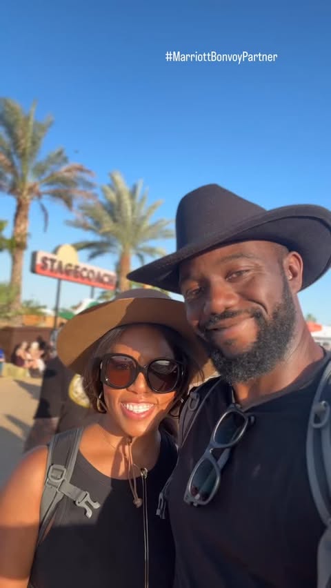 Instagram post by @thatcouplewhotravels for Marriott Bonvoy. Caption reads: #MarriottBonvoyPartner Most people show up to....