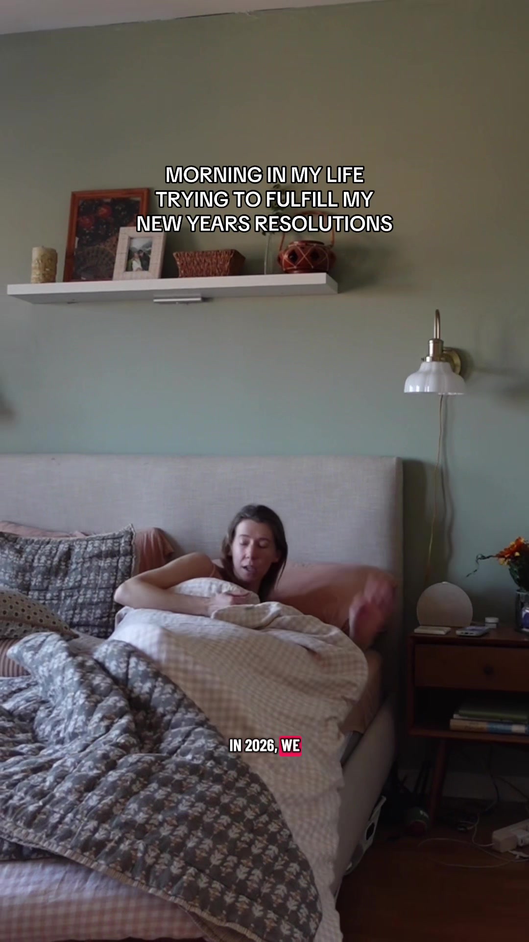 TikTok post by @morganevelyncook for DAILY HARVEST. Caption reads: New year, same me except with a @Daily Harvest....