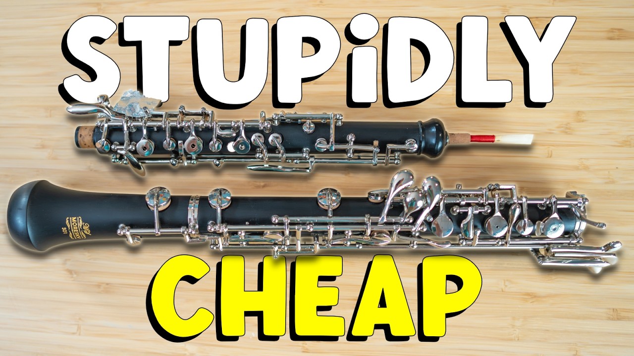 YouTube post by @MadMusicBand for Sweetwater Integration. Caption reads: The Cheapest Oboe Challenge May Have Been a....