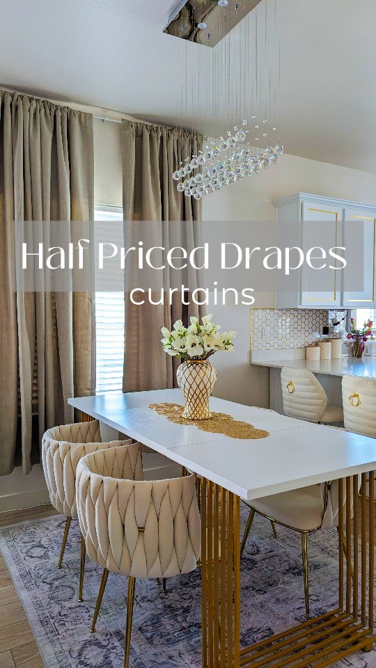 Instagram post by @luianychipman for Half Price Drapes. Caption reads: @halfpricedrapes curtains ✨ #hpdathome [...].