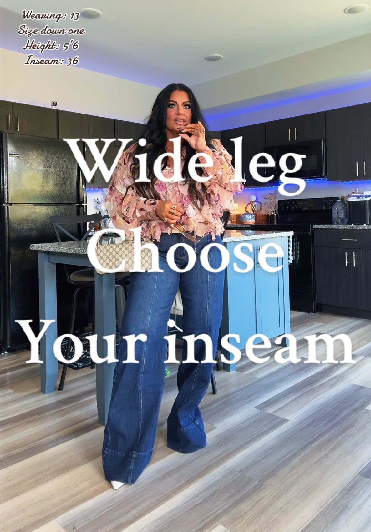 TikTok post by @ambergoobs for Freckled Poppy. Caption reads: Such a beautiful. Very stretchy & comfy jean.....