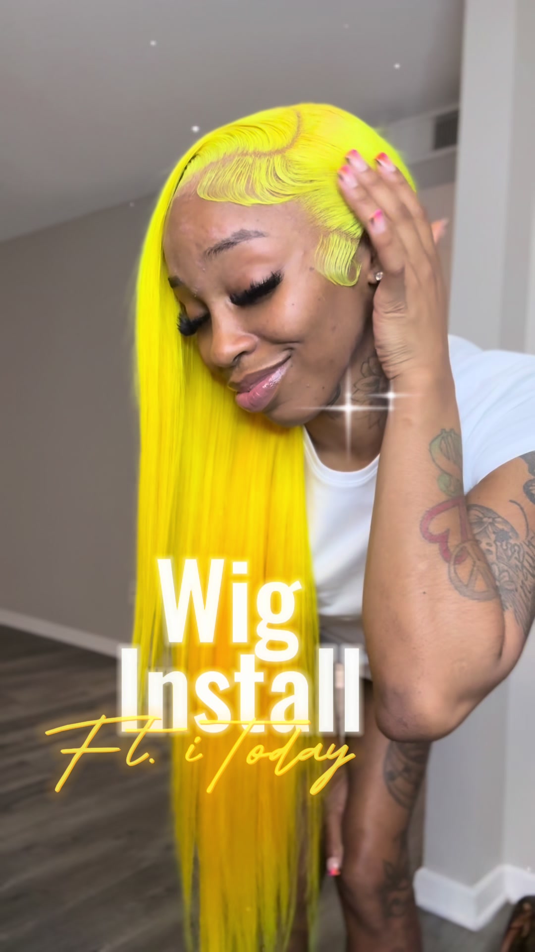 TikTok post by @wolfkewchie for ITODAY Hair. Caption reads: Hair stylist: @Glamgalore🩷 Wig From: @ITODAY Hair....
