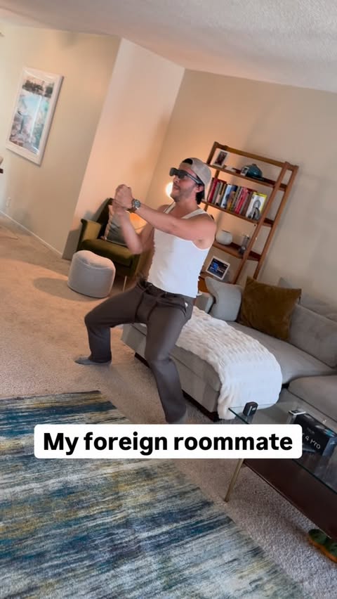 Instagram post by @vincentmarcus for RayNeo. Caption reads: Foreign roommate 😂 he’s got the #RayNeoAir4Pro....