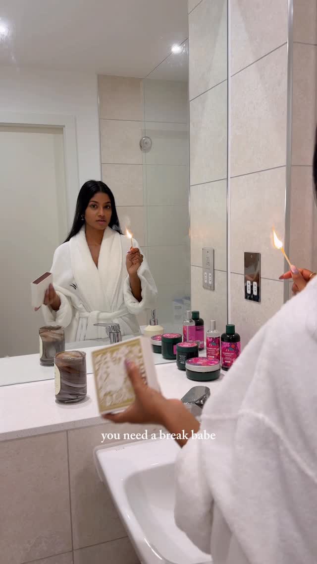 Instagram post by @shini.m for The Body Shop. Caption reads: ad Self love has never smelt so good with The....