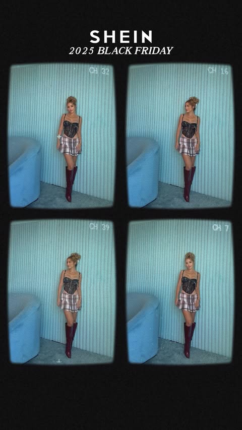 Instagram post by @jarrylee for Shein. Caption reads: #ad 🎁 SHEIN Black Friday! Search ALR4B on SHEIN....