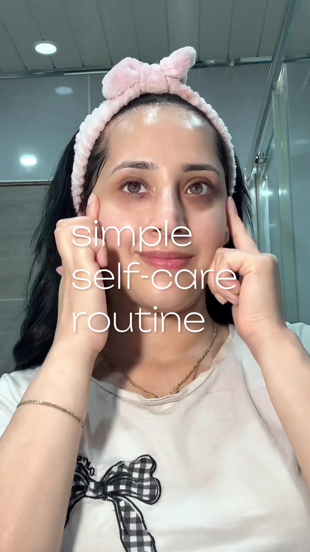 TikTok post by @x_miss.haych_x for IUNIK. Caption reads: [...] UK • @SimpleSkincareUK • @medicube UK •....