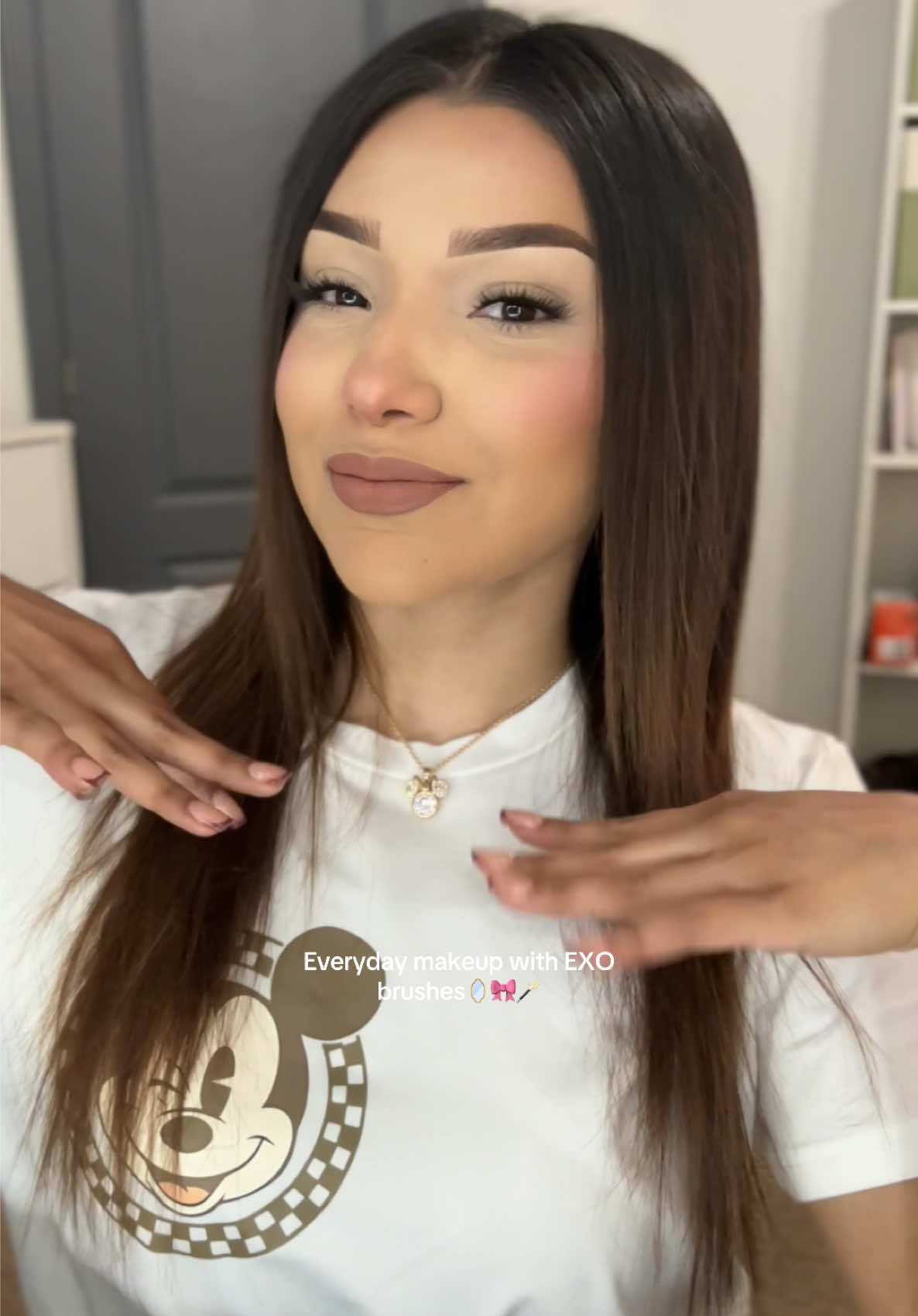 TikTok post by @londramtz for EXO Cosmetics. Caption reads: @EXO Cosmetics 🪄🎀🩷 #exo #exocosmetics [...].