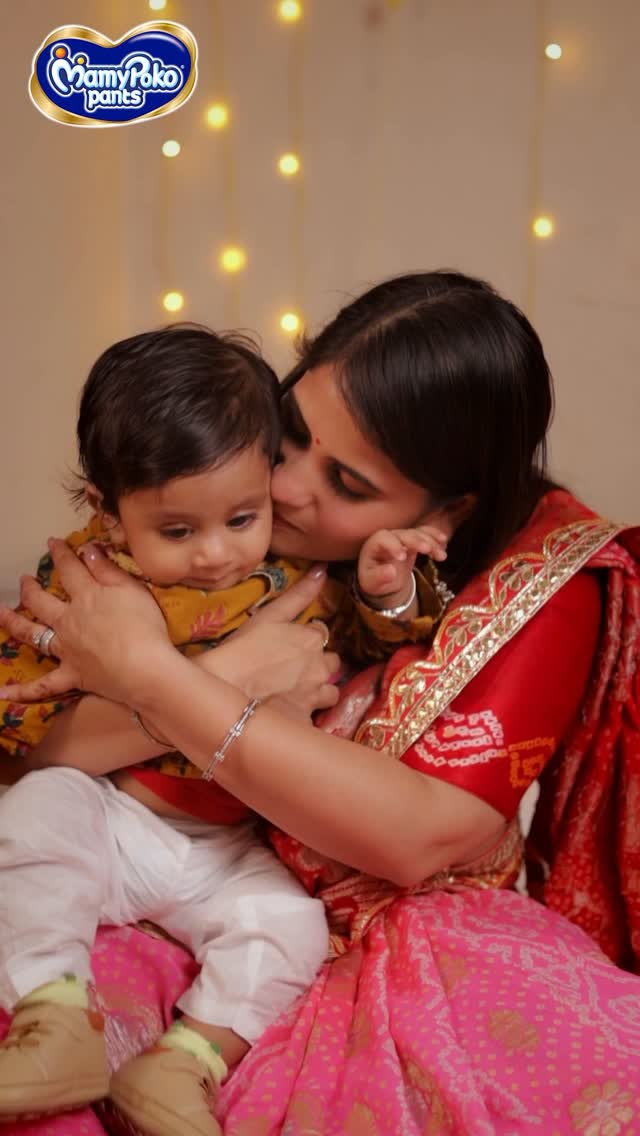 Instagram post by @mischiefmumma for MamyPoko. Caption reads: The diyas are glowing a little brighter this year…....