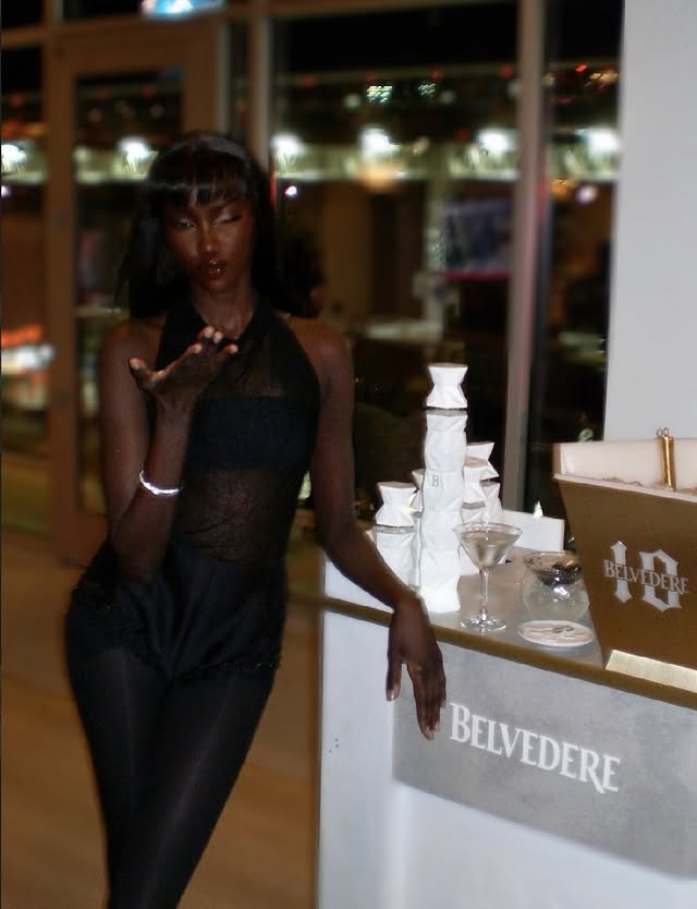 Instagram post by @anokyai for Belvedere Vodka. Caption reads: You guys! @belvederevodka took me to my first F1....