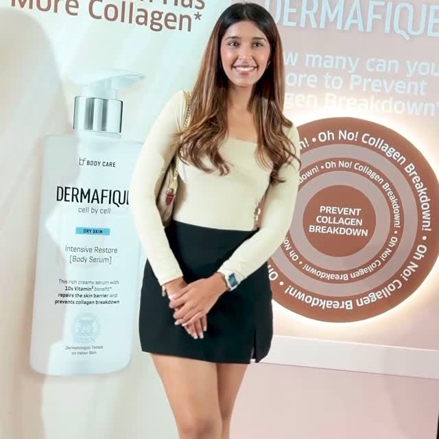 Instagram post by @honeysheth for Dermafique. Caption reads: [...] us more breakout-prone! 💥 I tried the....