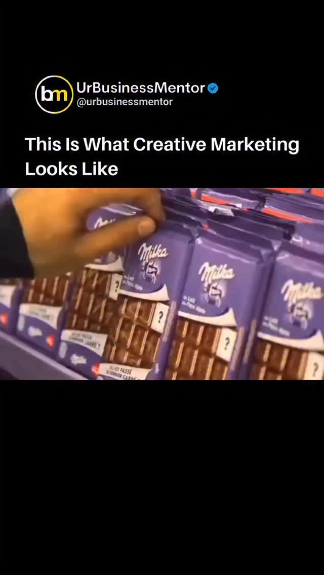 Instagram post by @urbusinessmentor for Milka. Caption reads: Would you sue this brand for selling you a....