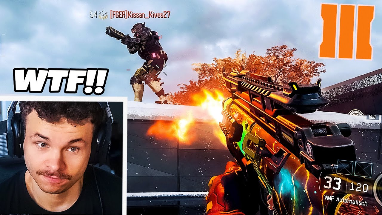 YouTube post by @JohnnyDerCoole for AimControllers. Caption reads: Back in Black Ops 3... (Help).