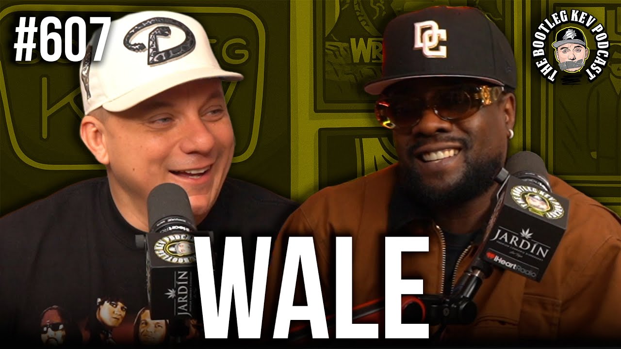 YouTube post by @BootlegKev for Jardin Las Vegas. Caption reads: Wale Talks New Music, Culture & Legacy — MMG Days,....