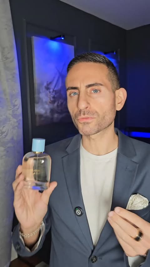 Instagram post by @redolessence for Dolce&Gabbana. Caption reads: The new Dolce&Gabbana Light Blue Pour Homme EDP is....