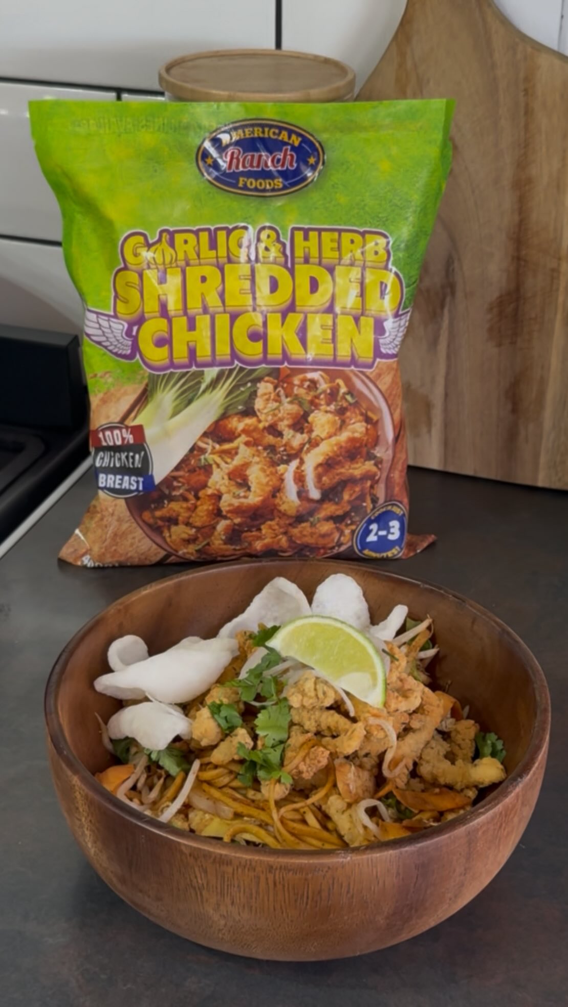 Instagram post by @life_with_lenny_r for Morrisons. Caption reads: Dinner in minutes? Don’t mind if I do 😛 

This....