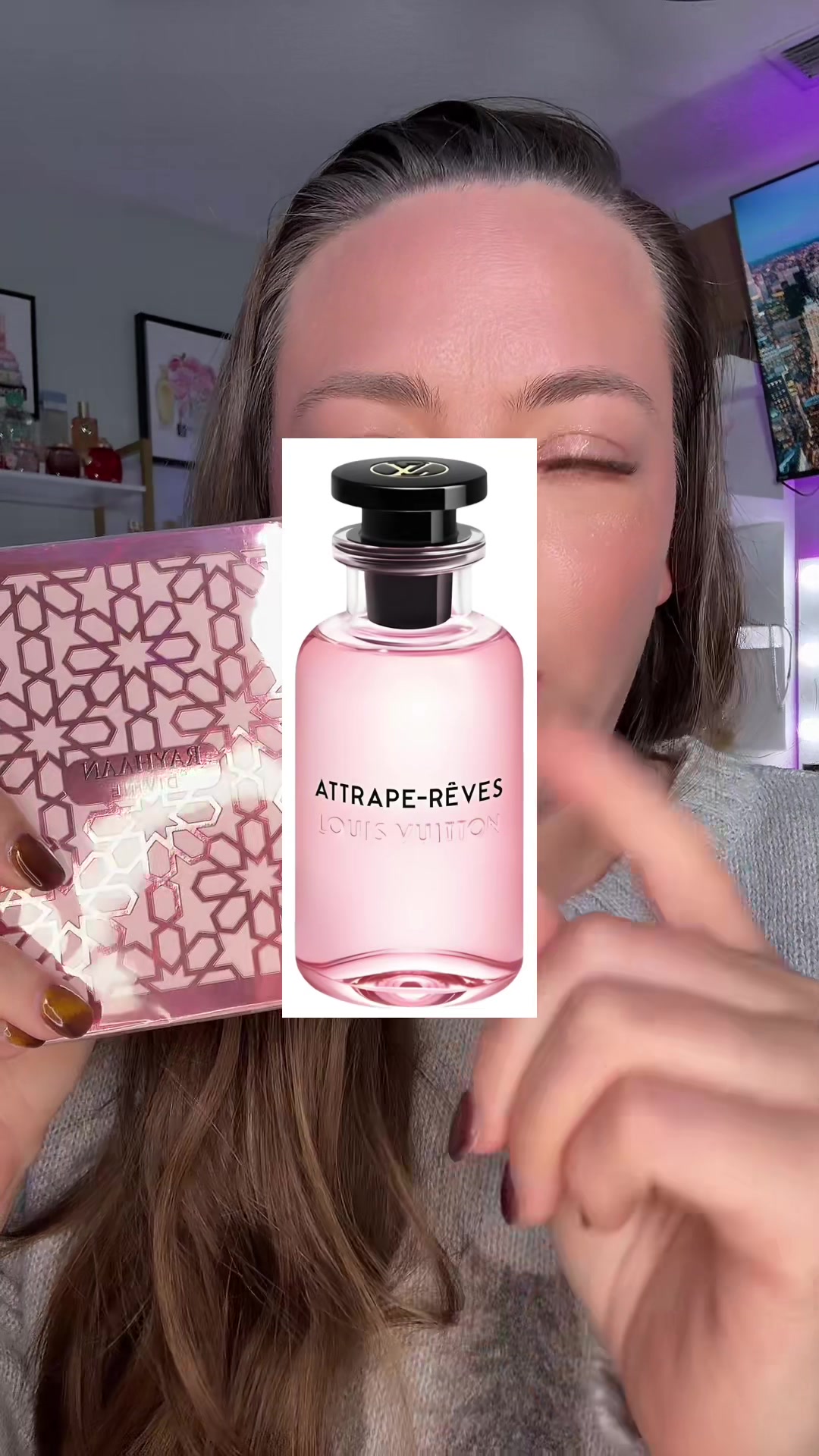 TikTok post by @cjsmellsgood for Rayhaan Perfumes. Caption reads: [...] and it is in fact..  DIVINE  @Rayhaan....