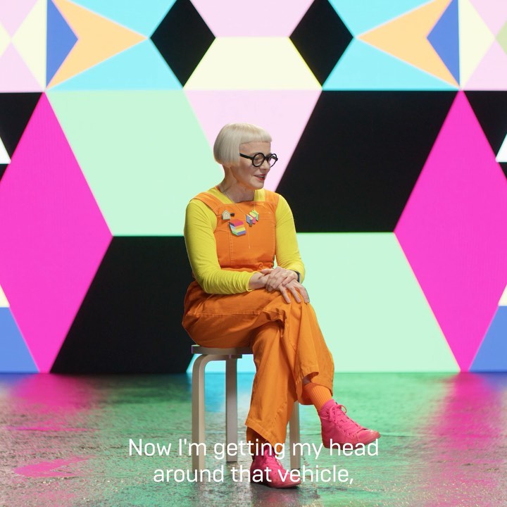 Instagram post by @moragmyerscough for WIRED. Caption reads: Morag Myerscough X Wired X Hyundai (Play with....