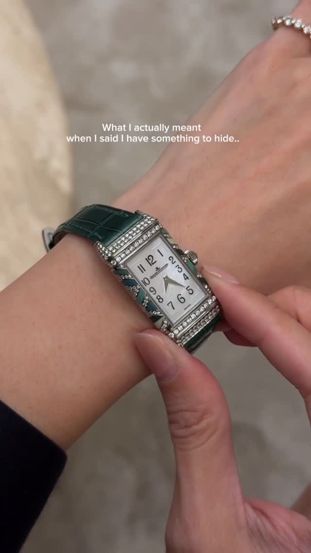 Instagram post by @savinachow for Jaeger-LeCoultre. Caption reads: The only kind of two-faced 🤍 @jaegerlecoultre....