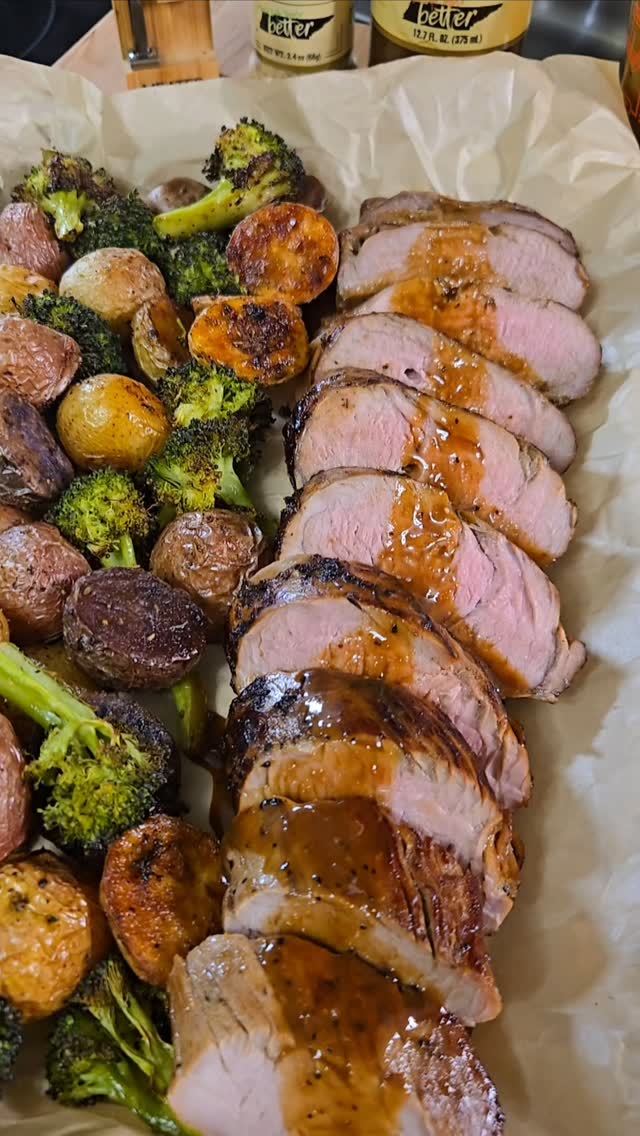 Instagram post by @jennys_coastal_cuisine for Allegro Marinade. Caption reads: [...] flavorful 😋 ➡️Marinate the pork in....