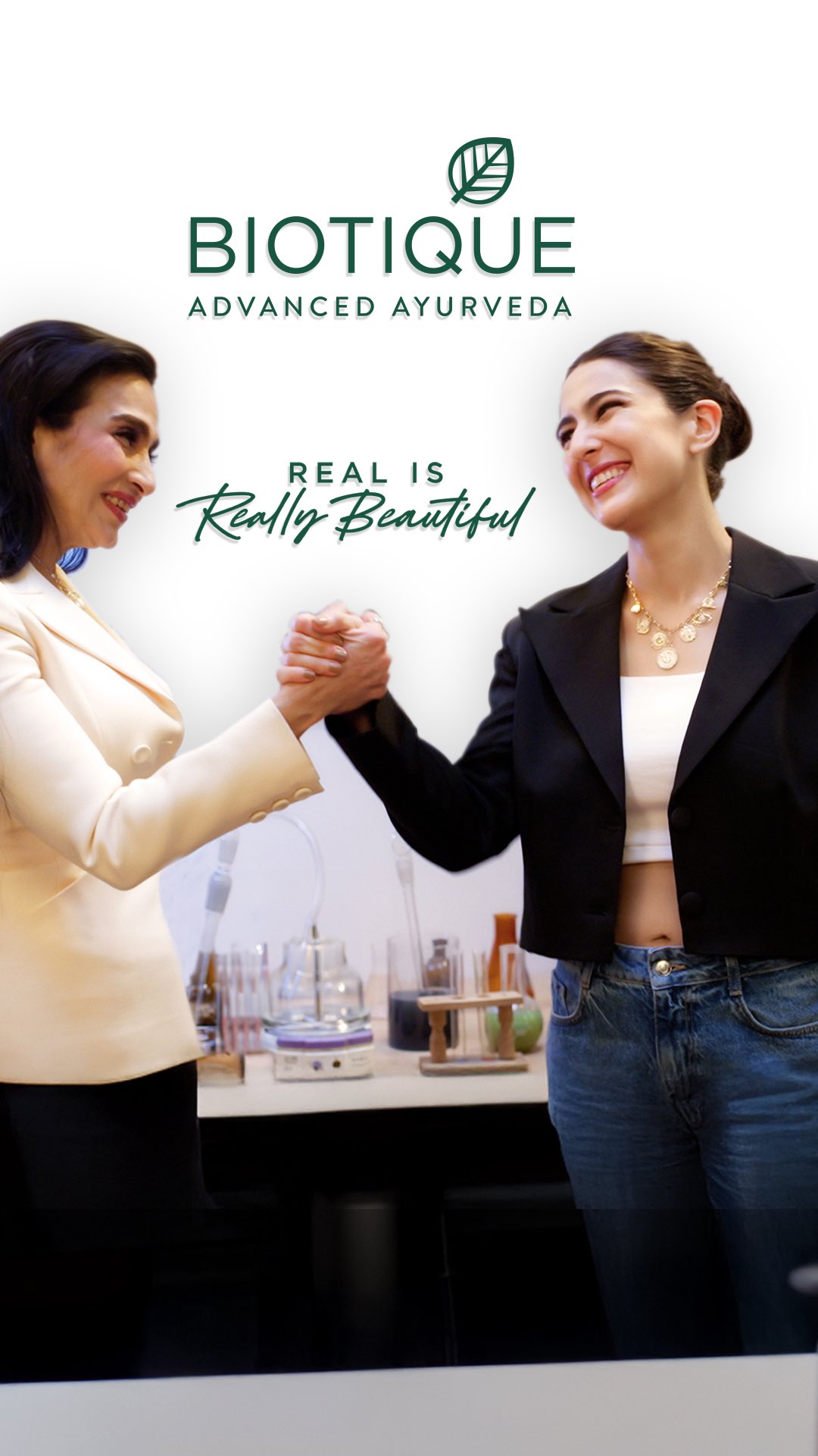 Instagram post by @vinita.jain.biotique for Biotique. Caption reads: Facing the camera without hesitation even after a....