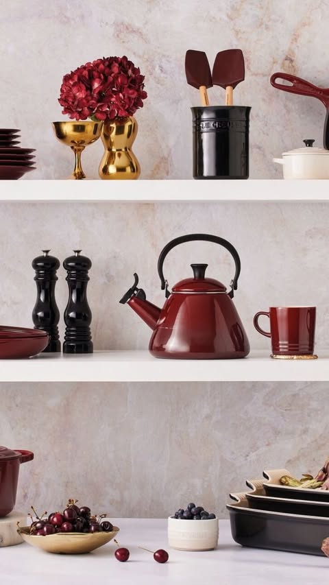 Instagram post by @byvongai_home for Le Creuset. Caption reads: [...] haute couture meets the kitchen. Meet Le....