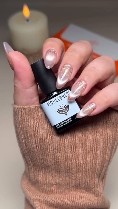 Instagram post by @vankinails for Modelones. Caption reads: Trying Out Modelones Cat Eye Gel 💕💅 using:....