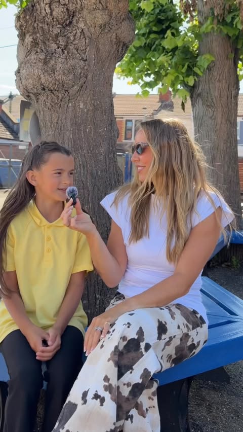 Instagram post by @lauren__pack for Hyundai Worldwide. Caption reads: Today I went into Crue’s school to chat with some....