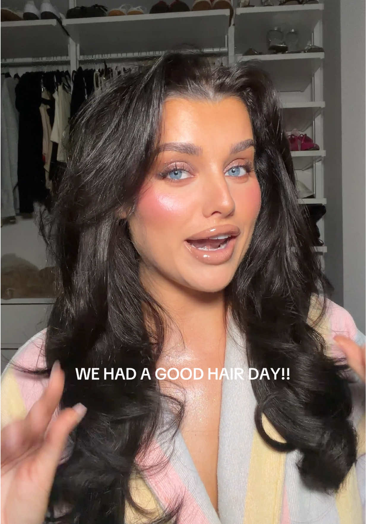 TikTok post by @rachleary for Color Wow Hair. Caption reads: these 3 products were key!!! 🔑 @Color Wow UK SLAY....