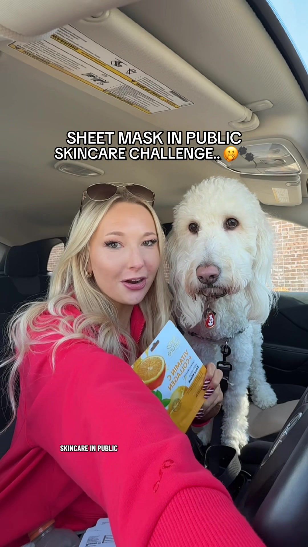 TikTok post by @21makeupaddictions for bynatureskincare. Caption reads: Wearing a skincare sheet mask in....