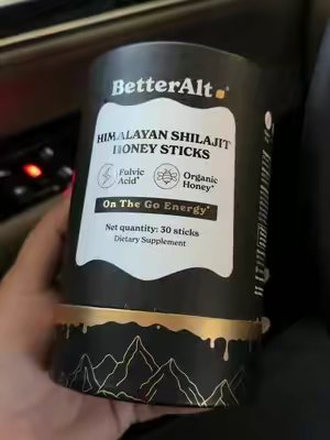 TikTok post by @mias_chic for Better Alt. Caption reads: @Better Alt #shilajithoneysticks #shilajitenergy....
